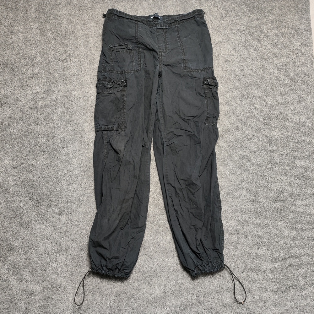 Aeropostale Cargo Pants Mens 28x30 Gray Parachute Relaxed Fit Drawstring
